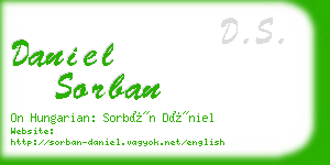 daniel sorban business card